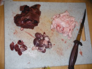 Rabbit organ meats