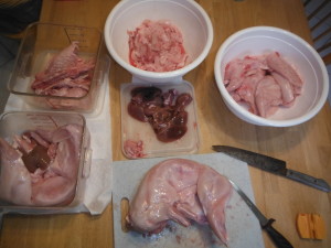 Cut up a rabbit or four