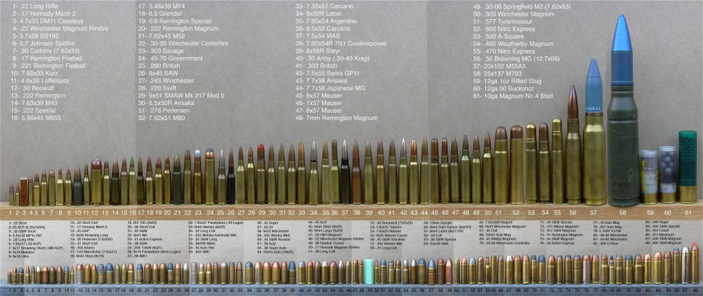 Bullet Caliber Comparison