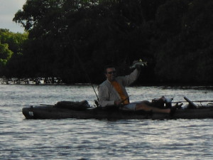 Frank and a baby snook