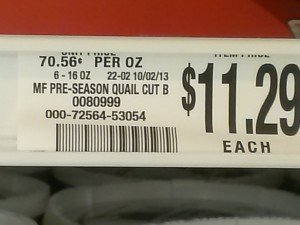 Price of Quail Meat per pound