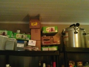 My canning gear in storage with the All American 921 on the right