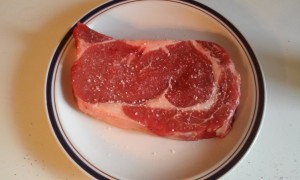 Salt your ribeye